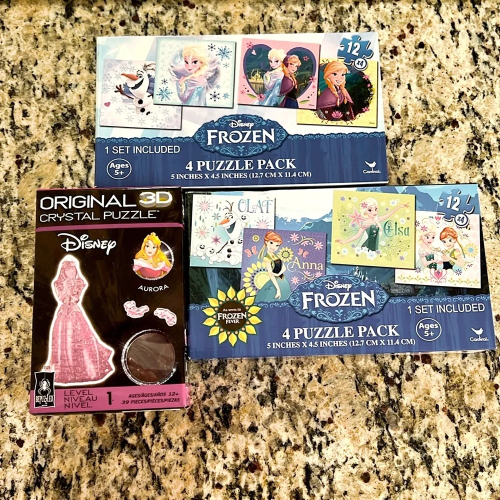 Bundle of 3 Disney Movie Puzzles New in Box